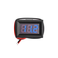 DC4-30V Voltmeter 2 kawat 0.36 inci 2 kawat 3-digit Panel Meter tegangan merah, biru, hijau dan kuning tampilan LED modul Voltmeter