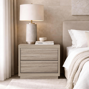 โต๊ะข้างเตียงไม้โอ๊คธรรมชาติ เฟอร์นิเจอร์ห้องนอนสไตล์โมเดิร์น - Product Image 2