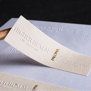 Tùy Chỉnh Lá Vàng In Ấn Giấy Dán Dập Nổi Kết Cấu Đặc Biệt Hình Dạng Cá Nhân Bao Bì Nhãn - Product Image 1