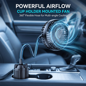 Ventilador para Coche 24V 12V Conexión USB Aspas de 4 Pulgadas 6.5W Alta Potencia de Viento 50-60dB Silencioso Ventilador de Una Sola Cabeza para Camiones Grandes - Product Image 3