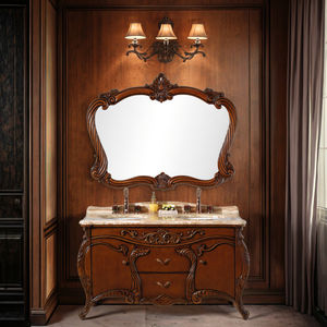 อ่างล้างหน้าในห้องน้ำทำจากไม้เนื้อแข็งดีไซน์แบบยุโรปโบราณสำหรับบ้านโรงแรมในเชิงพาณิชย์และวิลล่าใช้ในห้องนั่งเล่นและห้องน้ำอพาร์ตเมนต์ - Product Image 2