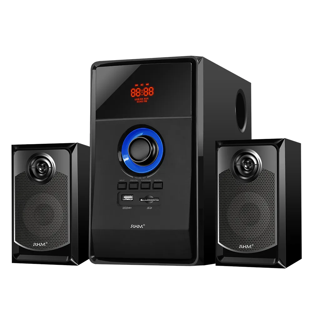 Haut-parleur 100 w, nouveau modèle de haut-parleur caisson de basses, OEM, avec éclairage BT, FM, SD, USB, télécommande, rvb