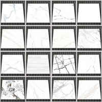 Carreaux de sol et de mur en céramique de porcelaine émaillée polie effet marbre gris 60x60, antidérapants, carrés, pour intérieur d'hôtel, style classique moderne