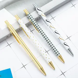 Hochwertige Neuheit Korea Click Glod Metal Kugelschreiber für Souvenirs Geschenk