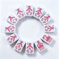 Jeu de Mahjong Américain en Acrylique, Art Populaire Scandinave, 160 Tuiles Personnalisées, OEM, Vente en Gros, Jeu de Table, Coffret Cadeau