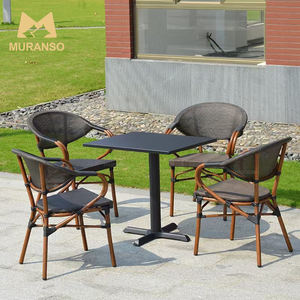 Chaises d'extérieur pour hôtel style français Bistrot rotin <span class=keywords><strong>restaurant</strong></span> chaises de <span class=keywords><strong>terrasse</strong></span> mobilier de salle à manger chaise parisienne - Product Image 1