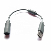 Câble d'extension USB vers PC, cordon de convertisseur, pour manette filaire Xbox 360, gris et noir