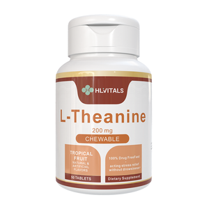 Tabletas Masticables de L-Teanina con Vitamina L OEM, Suplementos Cerebrales de L-Teanina para la Memoria y la Concentración - Product Image 3