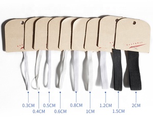 Sangle tressée haute élastique de couleur assortie 6mm cordon élastique <span class=keywords><strong>plat</strong></span> pour la couture de la ceinture et du pantalon taille 144 mètres/rouleau - Product Image 6