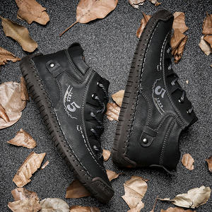 Botas térmicas de piel para <span class=keywords><strong>hombre</strong></span>, <span class=keywords><strong>botines</strong></span> informales hechos a mano, para caminar, de cuero genuino, para invierno, talla grande 13 - Product Image 3