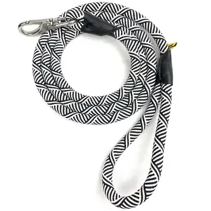 Customize Hands Free Recycled Rope Nylon Dog Leash With Strong Clip Nature Eco Friendly Rpet Pet Dog Lead