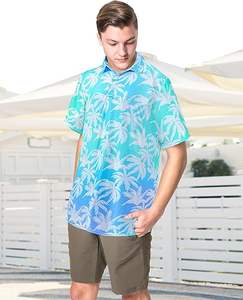 เสื้อโปโลสำหรับผู้ชายแห้งเร็ว, เสื้อถักลายทางผ้าถักแขนสั้นมีปก - Product Image 2