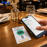 بطاقة NFC قابلة للبرمجة من SIKA بتردد 13.56 ميجاهرتز، سعة 504 بايت، لوسائل التواصل الاجتماعي NFC215، بطاقة أعمال لمراجعات جوجل، مقاومة للماء والظروف الجوية