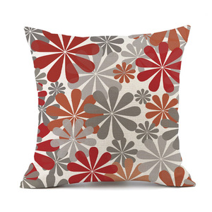 Taie d'oreiller carrée en polyester à fleurs géométriques Décoration intérieure Petite marguerite <span class=keywords><strong>Coussin</strong></span> de canapé - Product Image 1