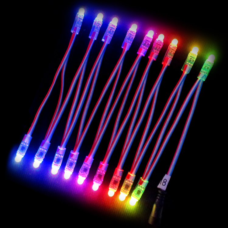 Etop WS2811 Smart 12V IP68 LED Pixel Lights 12mm Outdoor Bullet Strings With PVC Body Christmas Roofline Lighting Supplier OEM
