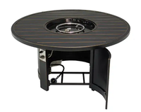 Bon prix cour extérieure cadre en aluminium table de foyer table de feu de gaz