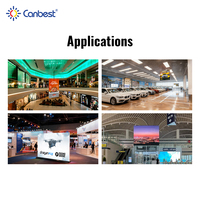 Écran d'affichage LED suspendu double face CANBEST CJ-HP V2 avec alimentation redondante pour centre commercial et aéroport