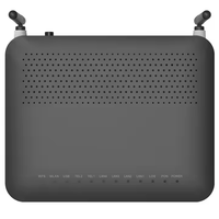 Modem de routeur WiFi FTTH noir utilisé 4FE + 2POTS + USB avec EPON GPON Gepon 2 antennes Terminal sans fil ONU ONT