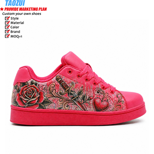 Zapatillas <span class=keywords><strong>de</strong></span> Diseño para Hombre, con Logotipo Personalizado, Bordado <span class=keywords><strong>de</strong></span> Rosa Gótica, Modernas, Transpirables y Cómodas, al por Mayor - Product Image 3