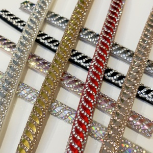 Tali Kapas Berhias Payet dan <span class=keywords><strong>Rhinestone</strong></span> untuk Dekorasi Sandal, Tali <span class=keywords><strong>Rhinestone</strong></span> - Product Image 3