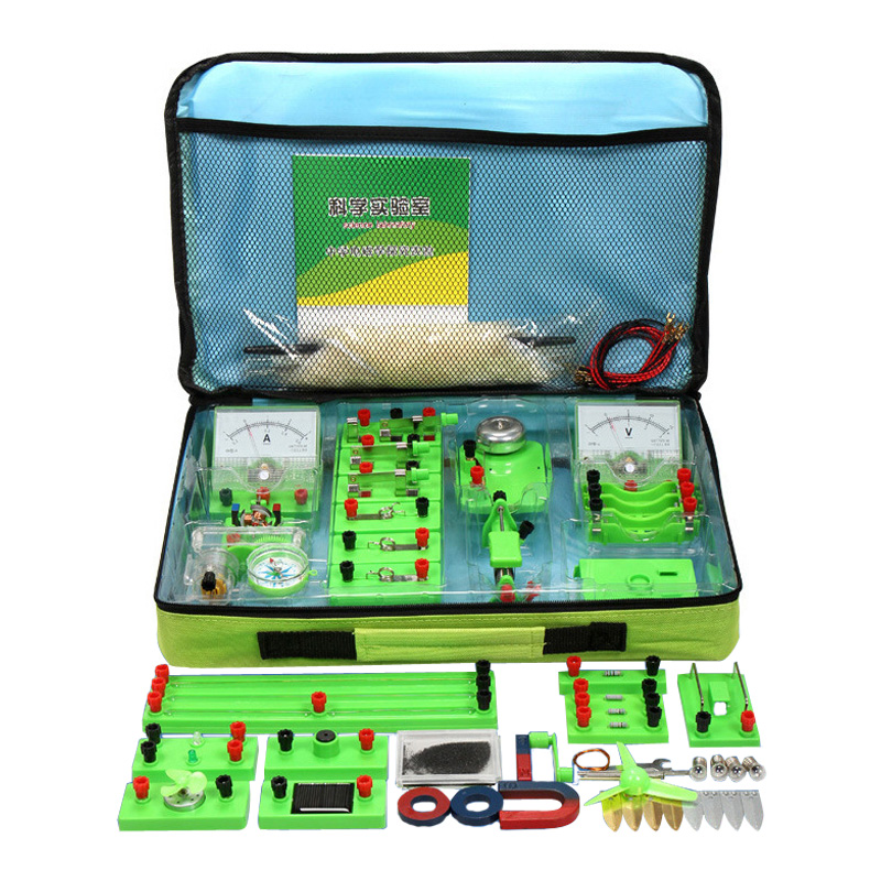 Kits de experimentos de magnetismo y circuito de descubrimiento de Electricidad Básica de laboratorios de física escolar para escuela secundaria con bolsa