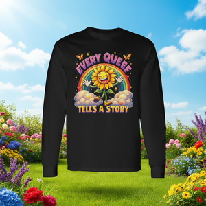 T-shirt à manches longues avec motif humoristique pour adulte, Every Queef Tells A Story - Product Image 3