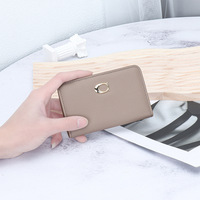 Dompet Pendek Mewah Unisex Grosir Pabrik, Merek Wanita, Anti RFID, Portabel, Kulit PU, Penutup Kancing, Lapisan Sutra, Berlian