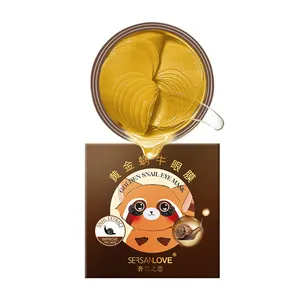 Masque pour éliminer les cernes sous les yeux Patches pour les yeux à l'acide hyaluronique Patch en gel de cristal Masque pour les yeux en or 24 carats