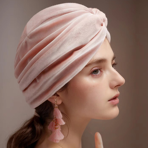 <span class=keywords><strong>Gorros</strong></span> Turbante de Color Sólido con Borlas, Pañuelos <span class=keywords><strong>para</strong></span> la Cabeza Elásticos, <span class=keywords><strong>Gorros</strong></span> Musulmanes Transpirables, Gorro de <span class=keywords><strong>Quimioterapia</strong></span> <span class=keywords><strong>para</strong></span> Mujer, Gorro de Terciopelo - Product Image 3