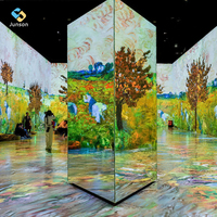 Jeu de projection interactive holographique 3D sur mur/sol, salle immersive, projecteur AR interactif
