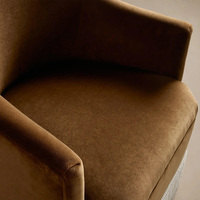 Fauteuil de salon en tissu de style vintage, fauteuil individuel, fauteuil lounge, fauteuil de détente avec franges