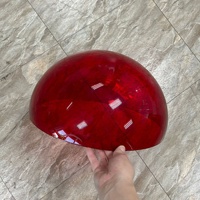 Dôme à bulles moderne en acrylique rouge écologique en lucite - Pré-assemblé pour