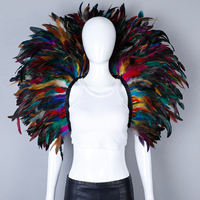 Châle en Plumes de Luxe Fait Main, Vente en Gros Usine, Grand Châle d'Épaule en Plumes pour Décoration de Fête et Festival
