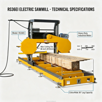 Scierie portative hydraulique à ruban montée sur remorque pour la coupe de bois, le traitement du bois et la foresterie – Machine commerciale robuste
