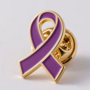 Pin de cinta de oro amarillo esmaltado del fabricante, broche de concientización sobre el cáncer infantil, broche de insignia rosa de esperanza, Pin de solapa - Product Image 3