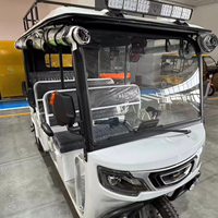 Auto-rickshaw électrique à 3 roues, tuk-tuk, châssis robuste, cabine ouverte, 4 passagers, charge utile de 400 kg, autonomie de 80-110 km, batterie de 7,2 kWh