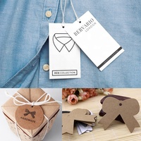 Logo d'impression offset personnalisé privé forme anormale 1600GSM étiquettes volantes en papier Kraft brun épais étiquettes pour vêtements