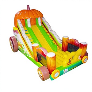 Château gonflable commercial extérieur en PVC écologique avec toboggan et mur d'escalade, thème <span class=keywords><strong>voiture</strong></span> de dessin animé, 5m*8m, pour <span class=keywords><strong>location</strong></span> - Product Image 5
