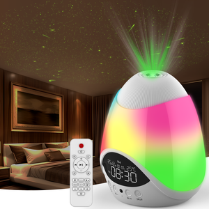 Mini Modern LED Galaxy Starry Sky Star <b>Projector</b> Night <b>Light</b> with Alarm Clock and Color Changing RGB Lamp for Room Decoration - Product Image 2