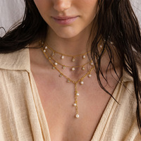 Parelketting, licht luxe niche-accessoire voor titanium stalen ketting, sleutelbeenketting, sieraden, roestvrijstalen modekettingen