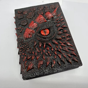 Cuaderno 3D con grabado en relieve de ojo de dragón, cuaderno de resina para amantes de los dragones, Bloc de notas de viaje de tapa dura de papel en blanco - Product Image 3