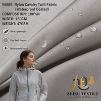Tissu tissé Ripstop 100% nylon 40D avec revêtement PU imperméabilisant pour vestes et doudounes de protection solaire pour filles