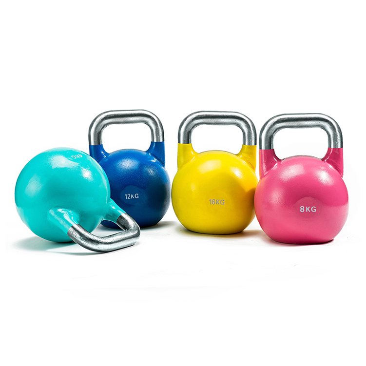 ZJFIT Fitness Exercise Free Weights Weightlifting Competition Kettlebell Strength Training Gym Equipment Steel Kettlebells