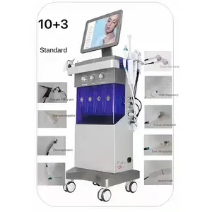 Máquina hidrafacial profesional con luz led, máquina de hidrodermoabrasión con chorro de oxígeno oxigenado, 14 en 1, 2023