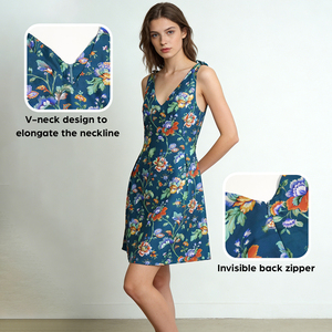 <span class=keywords><strong>Robe</strong></span> en twill de <span class=keywords><strong>soie</strong></span> imprimée bio pour femme, <span class=keywords><strong>fluide</strong></span>, élégante, légère, pour soirée, 100% <span class=keywords><strong>soie</strong></span> de mûrier, tenue de luxe douce - Product Image 6