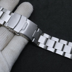 สายนาฬิกาข้อมือสแตนเลสแท้ 316L ขนาด 22 มม. แบบโค้งสามข้อ รุ่น 007 สำหรับ Seiko พร้อมโลโก้สั่งทำพิเศษ ราคาโรงงาน ขนาด 20 22 มม. - Product Image 5