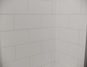 Paneles de pared de ducha de mármol cultivado para ducha envolvente 12x24 ''Panel de ducha contemporáneo Vertical montado en la pared del baño - Product Image 5