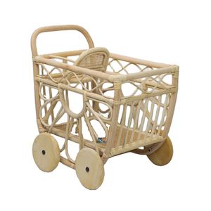 Wholesale Rattan Eco- Friendly MARKET <b>CART</b> for Kid Playing Made in Vietnam - Product Image 1