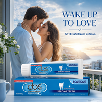 Dentifrice blanchissant anti-caries pour adultes, saveur menthe fraîche, tube taille standard, fabricant OEM/ODM, emballage personnalisé