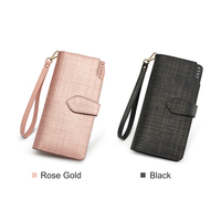 Dompet Wanita Kulit PU Mewah Desainer Kustom Grosir 2026, Tempat Kartu, Uang, dan Ponsel untuk Wanita